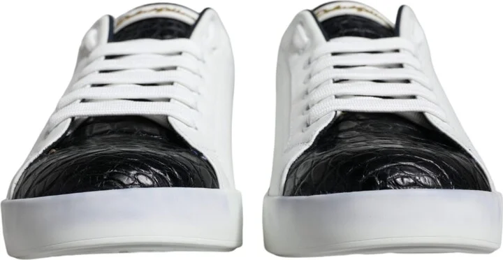 White Leather Logo Portofino Sneaker Men's Shoes (Pre-Owned) - Image 2