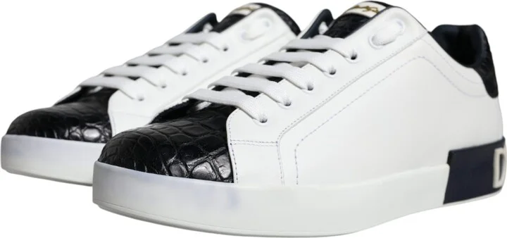 White Leather Logo Portofino Sneaker Men's Shoes (Pre-Owned) - Image 3