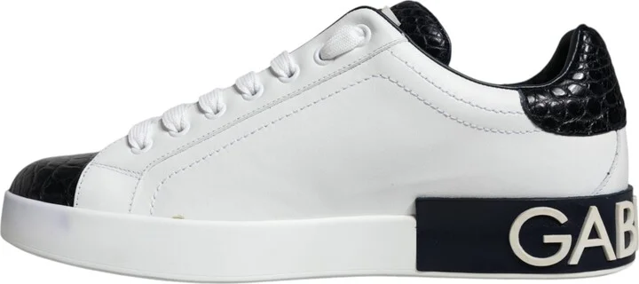 White Leather Logo Portofino Sneaker Men's Shoes (Pre-Owned) - Image 5