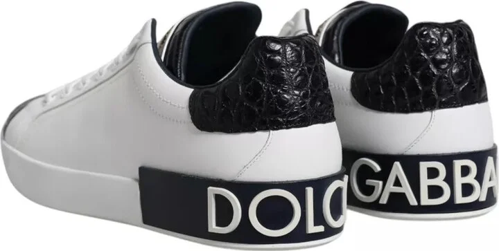 White Leather Logo Portofino Sneaker Men's Shoes (Pre-Owned) - Image 3