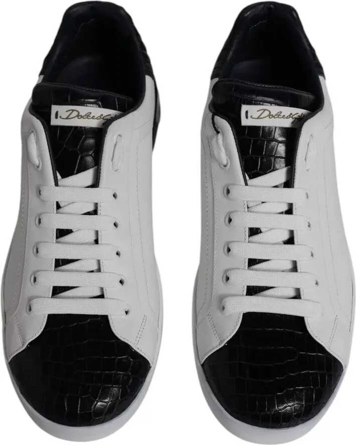 White Leather Logo Portofino Sneaker Men's Shoes (Pre-Owned) - Image 5