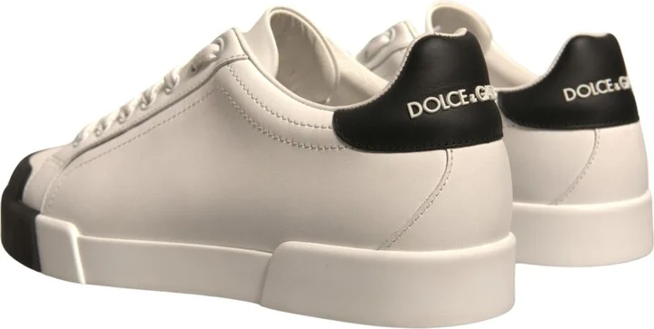 White Leather Logo Portofino Sneakers Men's Shoes (Pre-Owned) - Image 4