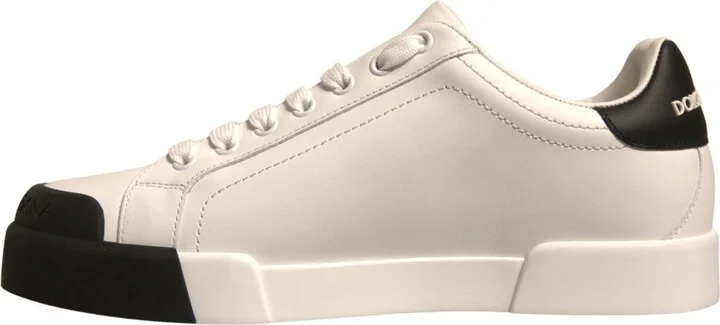 White Leather Logo Portofino Sneakers Men's Shoes (Pre-Owned) - Image 5