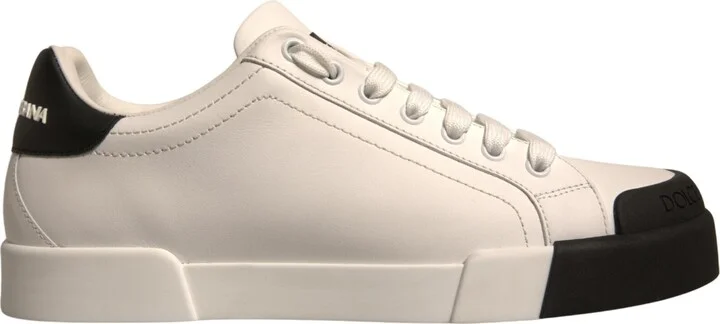 White Leather Logo Portofino Sneakers Men's Shoes (Pre-Owned)