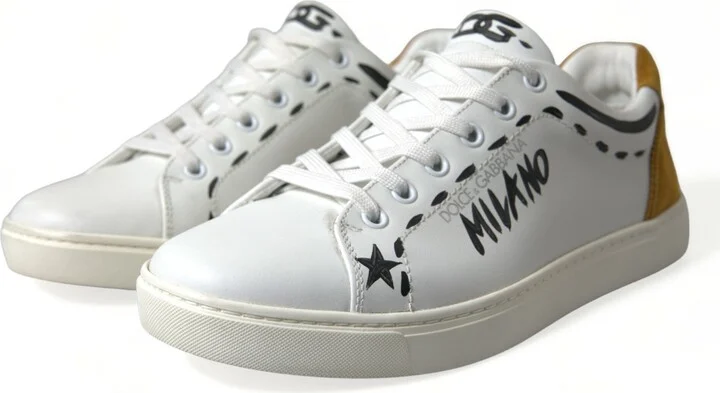 White Leather LOVE Milano Men Sneakers Men's Shoes - Image 3