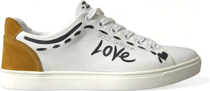 White Leather LOVE Milano Men Sneakers Men's Shoes