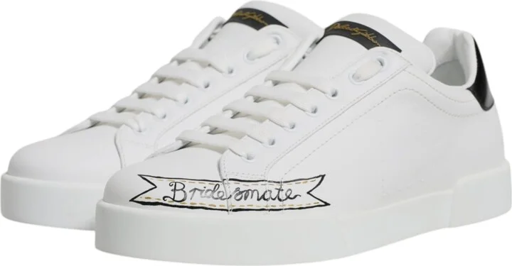 White Leather Low Top Lace Up Sneakers Men's Shoes (Pre-Owned) - Image 4