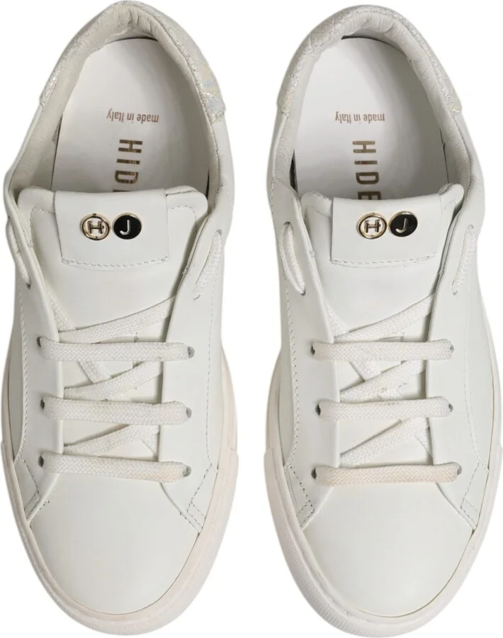 White Leather Low Top Lace Up Sneakers Women's Shoes (Pre-Owned) - Image 3