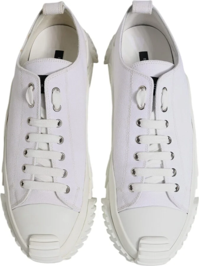 White Leather Low Top NS1 Sneakers Men's Shoes - Image 3