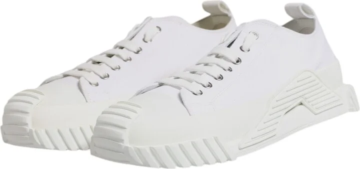 White Leather Low Top NS1 Sneakers Men's Shoes - Image 4