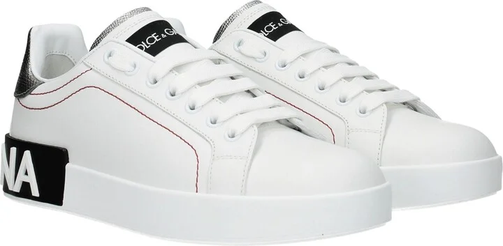 White Leather Low Women's Tops - Image 2