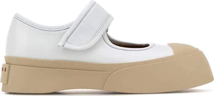 White Leather Mary Jane Sneakers