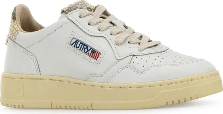 White Leather Medalist Sneakers - Image 2