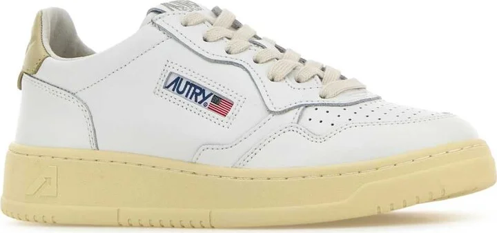 White Leather Medalist Sneakers - Image 2