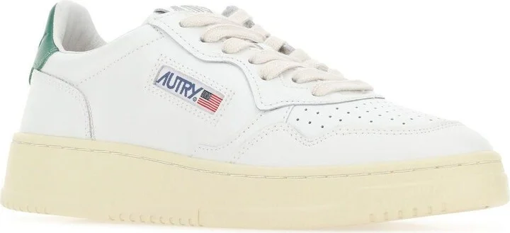 White Leather Medalist Sneakers - Image 2