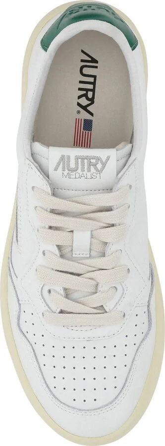White Leather Medalist Sneakers - Image 4