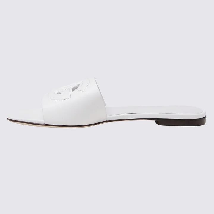 White Leather Millenials Flats - Image 2