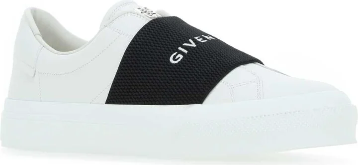 White Leather New City Slip Ons - Image 2