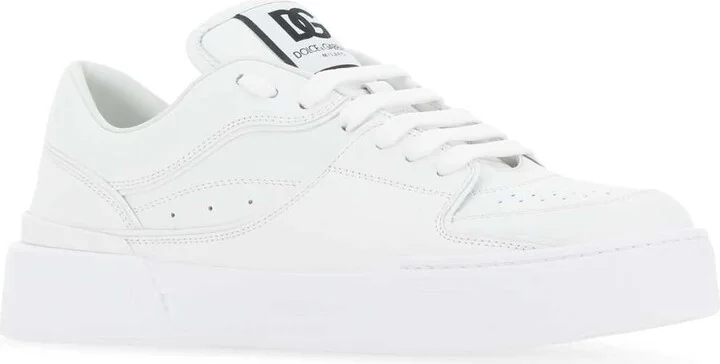 White Leather New Roma Sneakers - Image 2