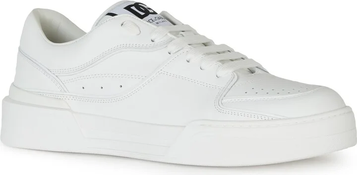 White Leather New Roma Sneakers - Image 2