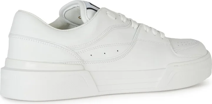 White Leather New Roma Sneakers - Image 3