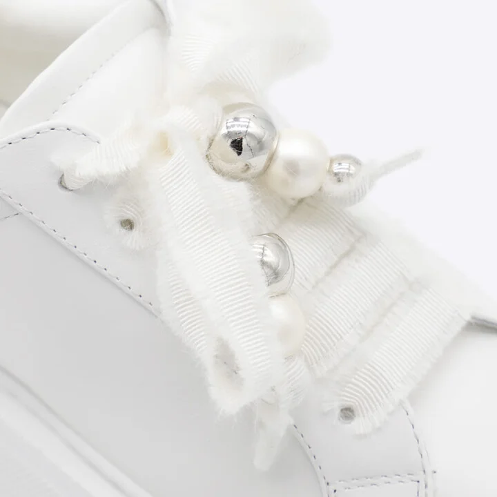 White Leather Nexus Sneakers - Image 4