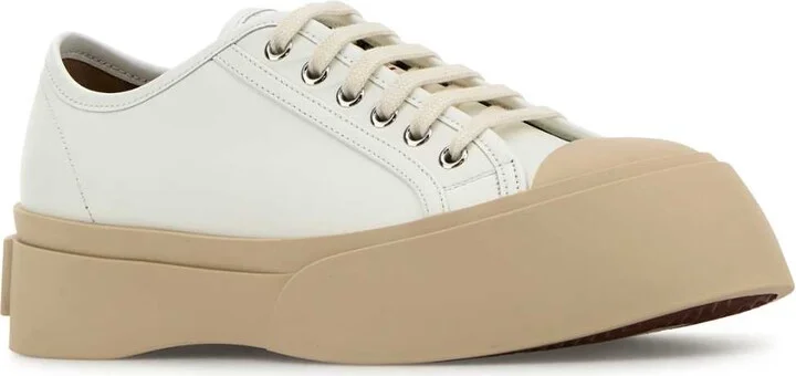 White Leather Pablo Sneakers - Image 2