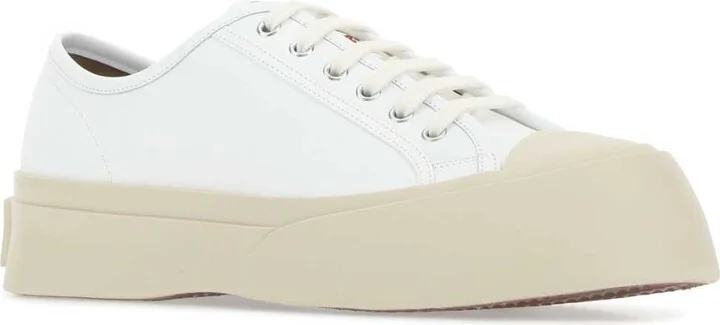 White Leather Pablo Sneakers - Image 2