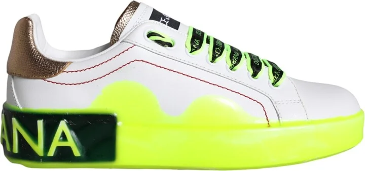 White Leather Portofino Low Top Sneakers Women's Shoes