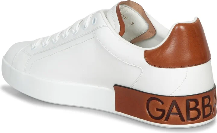 White Leather Portofino Sneakers - Image 3