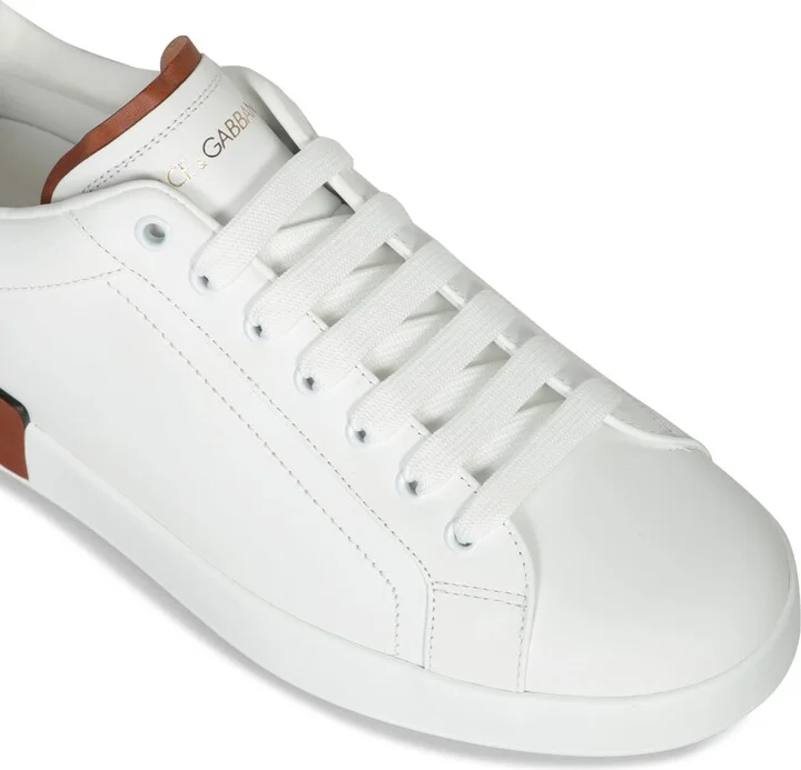 White Leather Portofino Sneakers - Image 4