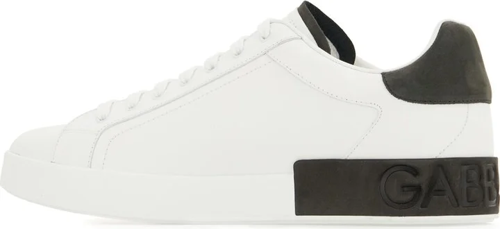 White Leather Portofino Sneakers - Image 3