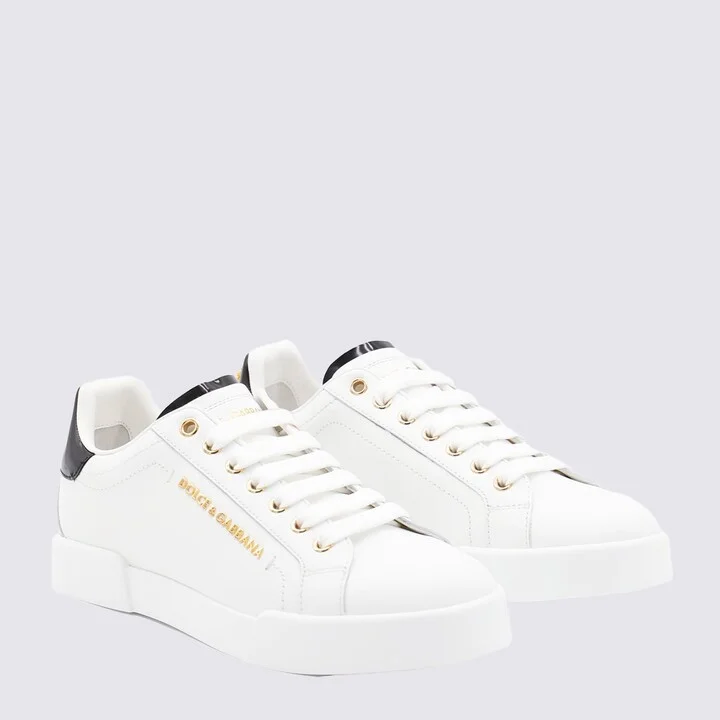 White Leather Portofino Sneakers - Image 3