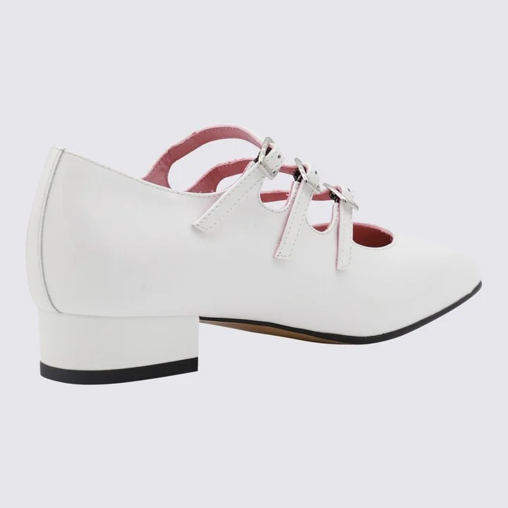White Leather Pumps - Image 2