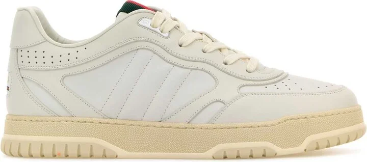 White Leather Re-web Sneakers