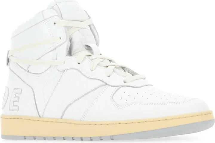 White Leather Rhecess Sneakers - Image 2
