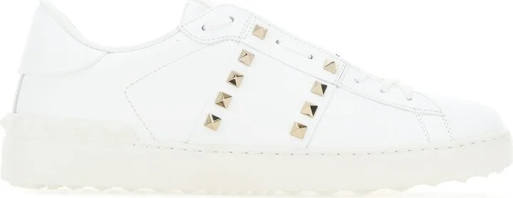 White leather Rockstud Untitled sneakers