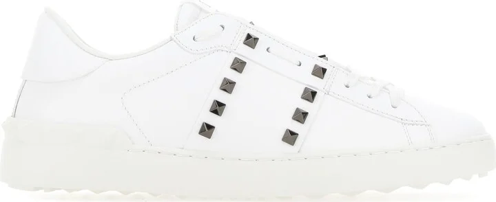 White leather Rockstud Untitled sneakers