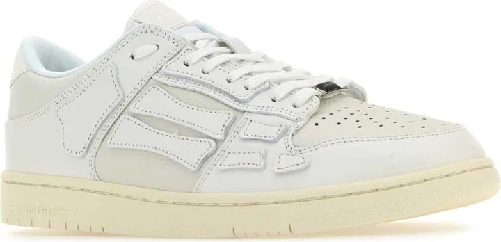 White Leather Skel Sneakers - Image 2