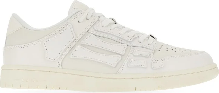 White Leather Skel Top Sneakers