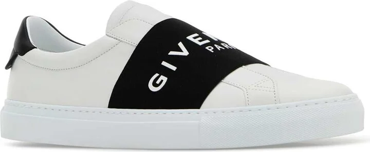 White Leather Slip Ons - Image 2