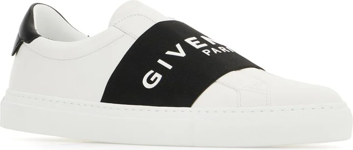 White Leather Slip Ons - Image 2