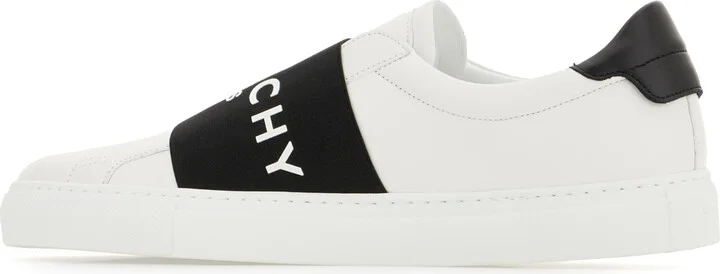 White Leather Slip Ons - Image 3