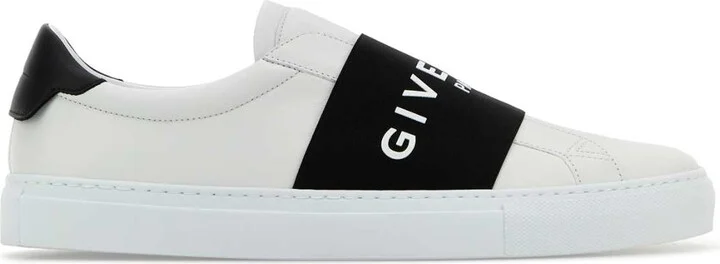 White Leather Slip Ons