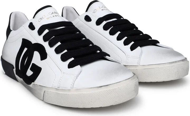 White Leather Sneakers - Image 2