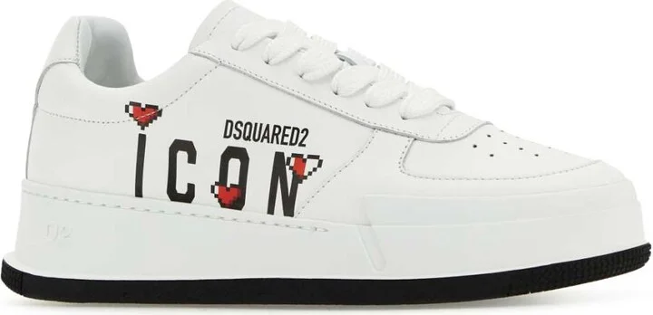 White Leather Sneakers - Image 2