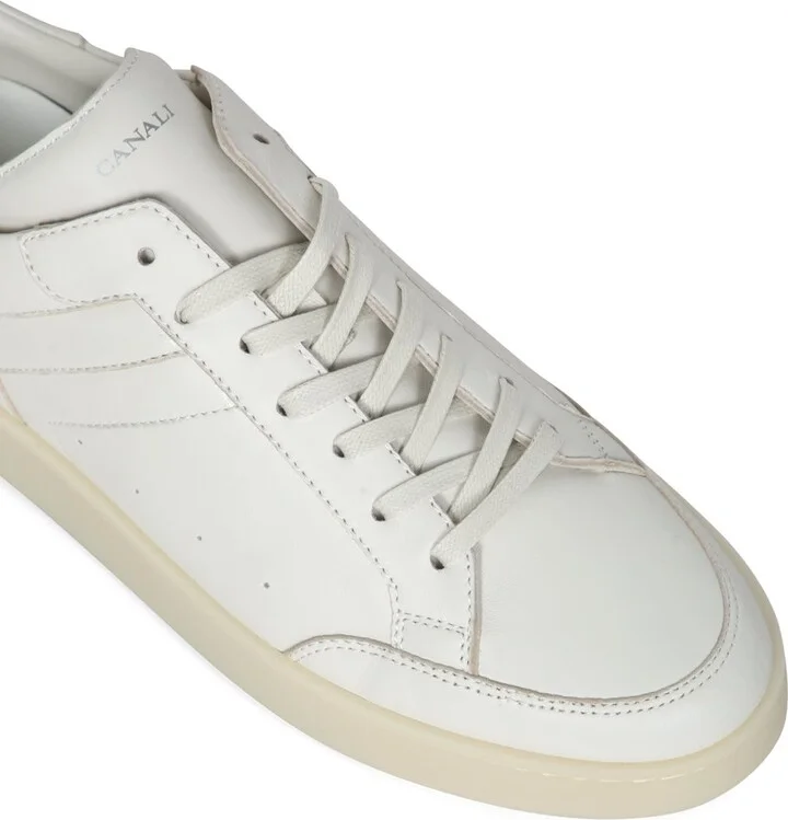White Leather Sneakers - Image 4