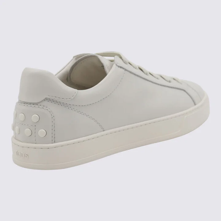 White Leather Sneakers - Image 2