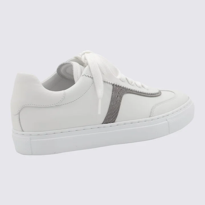 White Leather Sneakers - Image 2