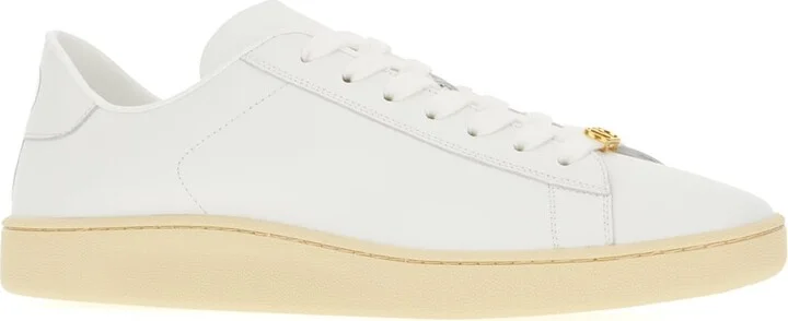 White Leather Sneakers - Image 2